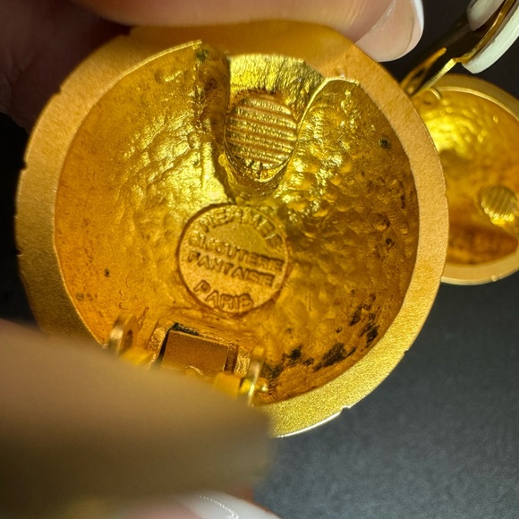 Hermes Vintage Clip Earrings 18К Gold Plated - Box Included - Picture 5 of 10